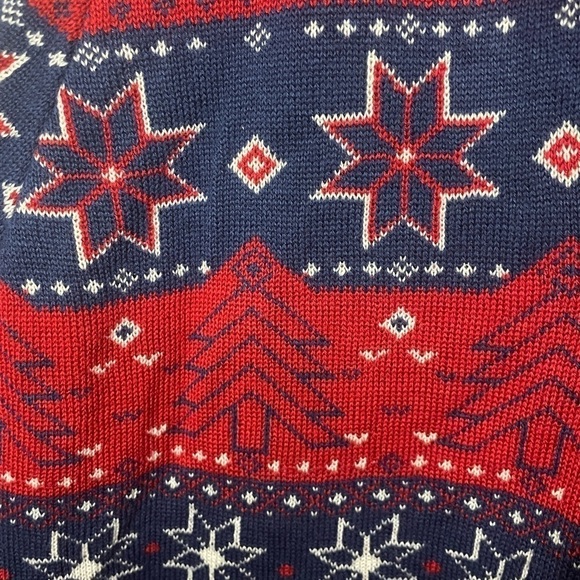 Tipsy Elves Red White Blue Collared Button Front Cardigan, XL - Picture 7 of 8